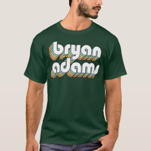 Bryan Adams Retro Rainbow Typography Faded Style T-Shirt