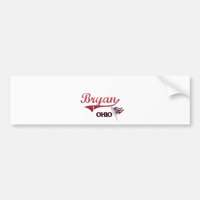 Bryan Ohio City Classic Bumper Sticker (Front)
