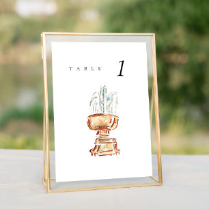 Bryant Park Fountain New York Wedding Table Number