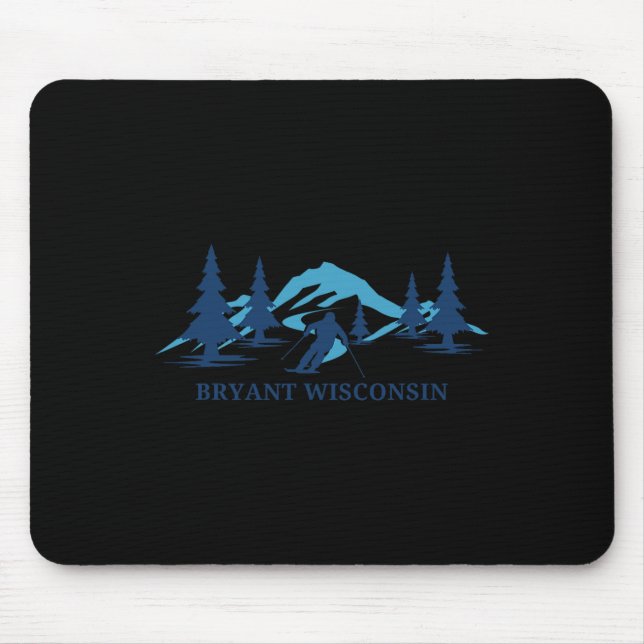 Bryant Wisconsin Ski Resort Skiing Skier  Mouse Pad (Front)
