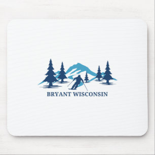 Bryant Wisconsin Ski Resort Skiing Skier Mouse Pad