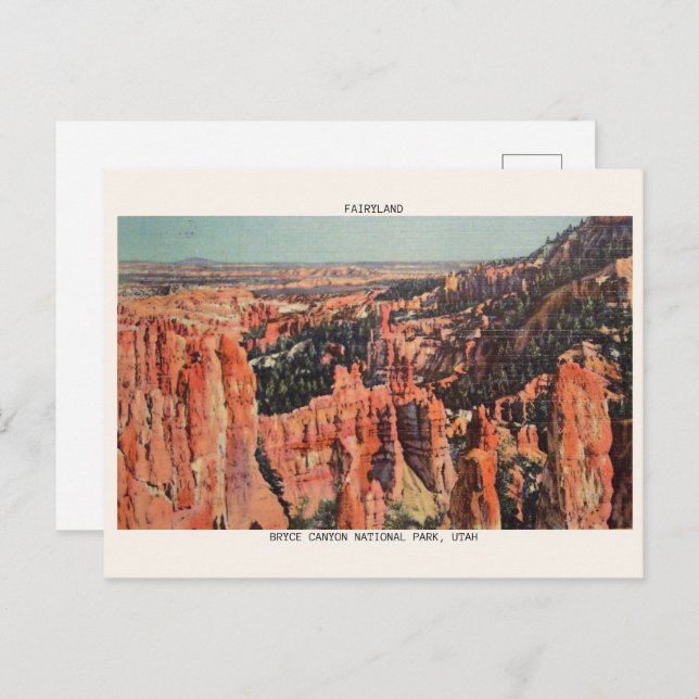 BRYCE CANYON NATIONAL PAR, FAIRYLAND gifts Postcard (Front/Back)