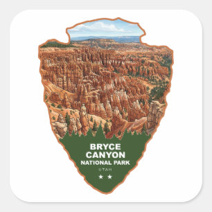 Bryce Canyon National Park Arrowhead Square Sticker