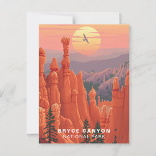 Bryce Canyon National Park Art USA Postcard