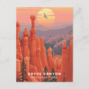 Bryce Canyon National Park Art USA Postcard