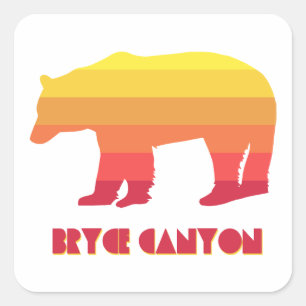 Bryce Canyon National Park Bear Square Sticker