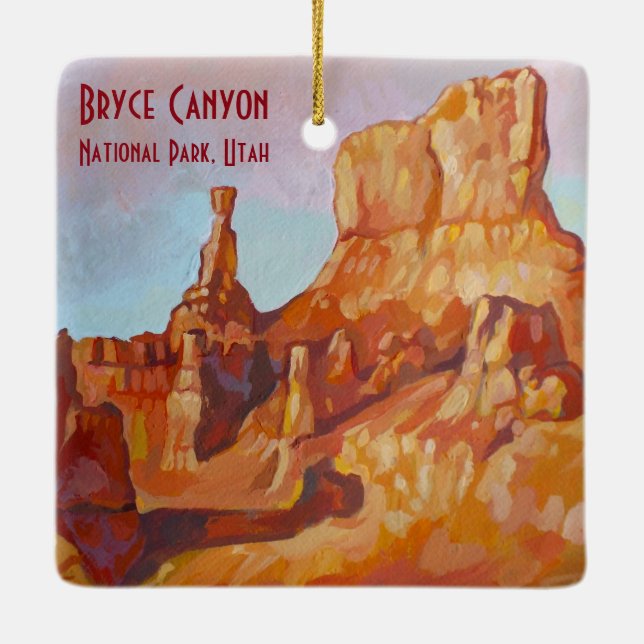 Bryce Canyon National Park Ceramic Tree Decoration (Back)