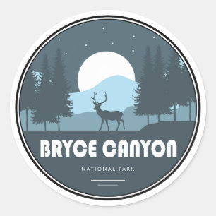 Bryce Canyon National Park Deer Classic Round Sticker
