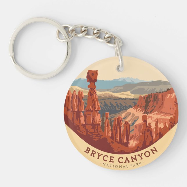 Bryce Canyon National Park Hoodoos Key Ring (Front)