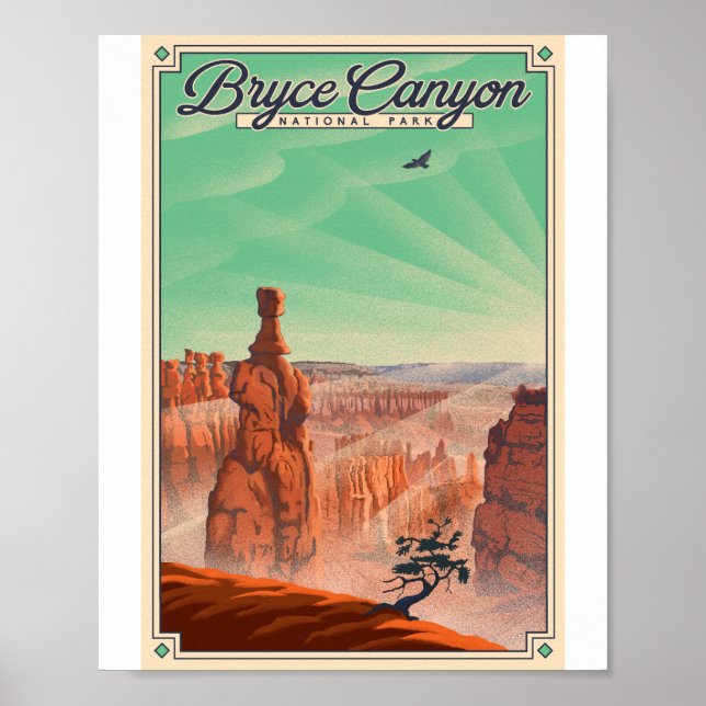 Bryce Canyon National Park Litho Artwork Poster (Front)