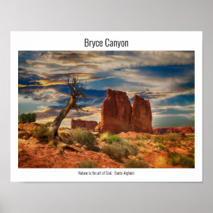 Bryce Canyon National Park, Nature Scene & Quote Poster