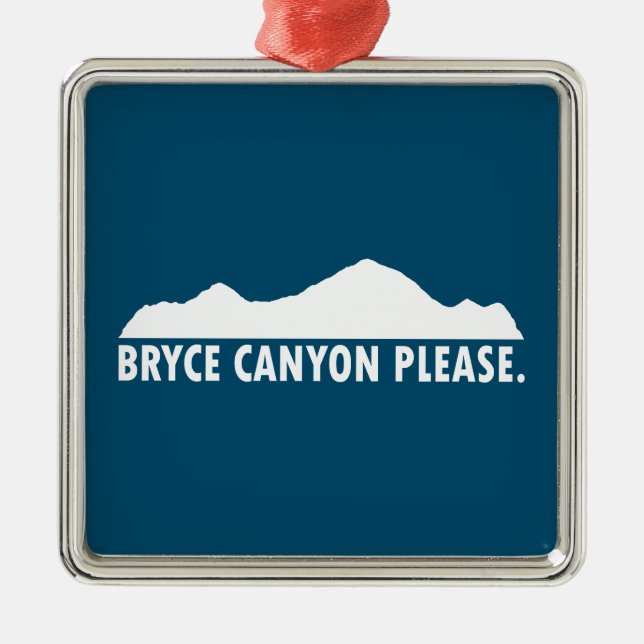 Bryce Canyon National Park Please Metal Tree Decoration (Front)