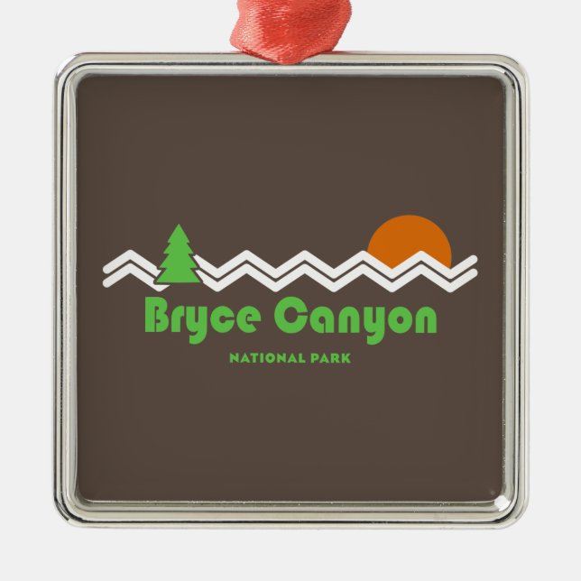 Bryce Canyon National Park Retro Metal Tree Decoration (Front)