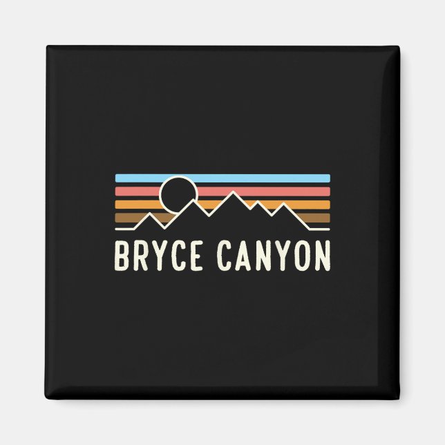 Bryce Canyon National Park Retro Mountain Camping  Magnet (Front)