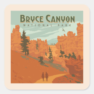 Bryce Canyon National Park Rock Formations Square Sticker
