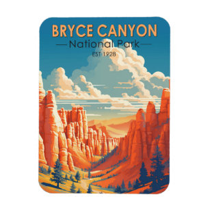 Bryce Canyon National Park Travel Art Vintage Magnet