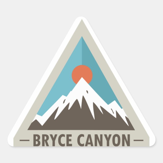 Bryce Canyon National Park Triangle Sticker (Front)