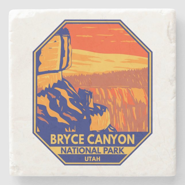 Bryce Canyon National Park Utah Inspiration Point Stone Coaster (Front)
