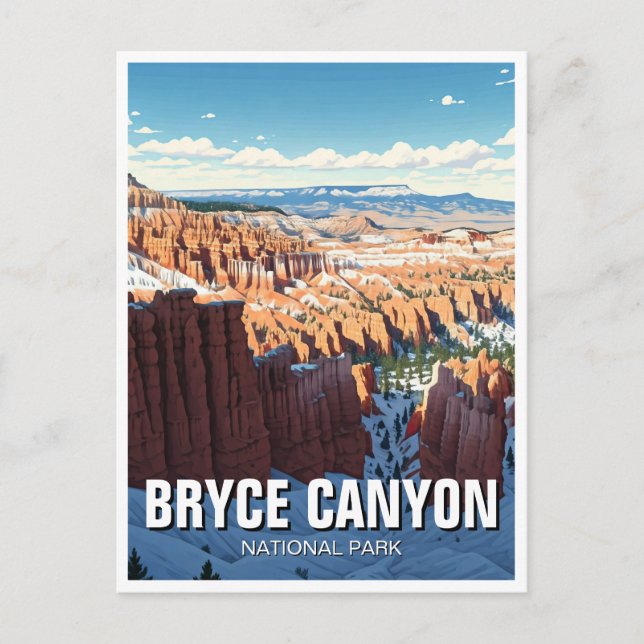 Bryce Canyon National Park Utah Winter Postcard (Front)