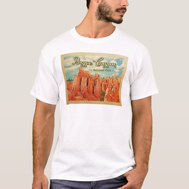 Bryce Canyon National Park Vintage Travel T-Shirt (Front)