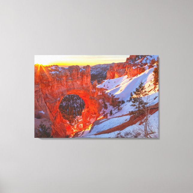 Bryce Canyon Natural Arch Canvas Print (Front)