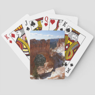 Bryce Canyon Natural Bridge Snowy Landscape Photo Playing Cards