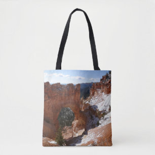 Bryce Canyon Natural Bridge Snowy Landscape Photo Tote Bag