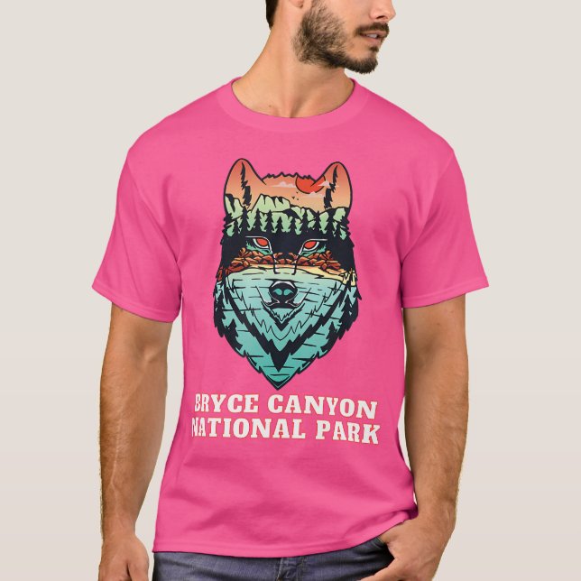 Bryce Canyon Park Outdoor Wolf Hiking Lake Sunset  T-Shirt (Front)