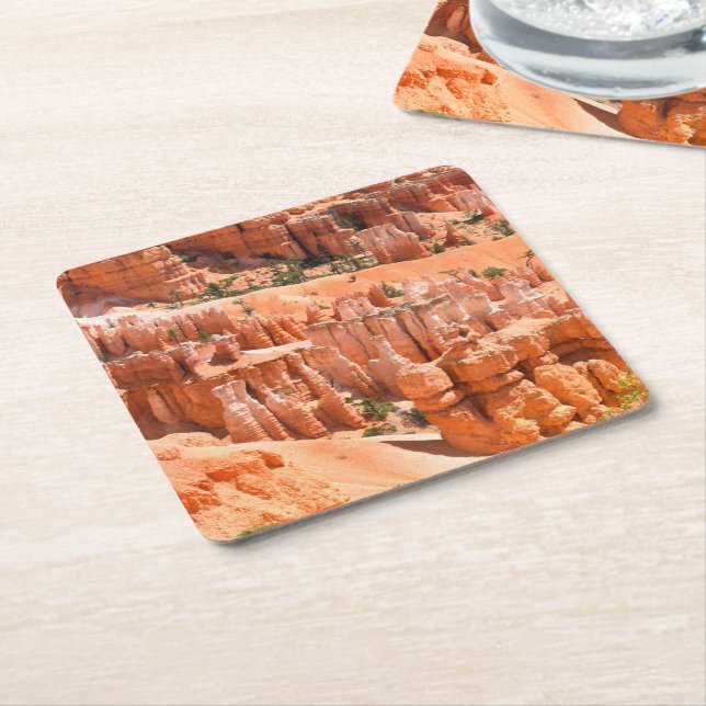 Bryce Canyon Park Utah Landscape Hoodoos Photo Square Paper Coaster (Angled)