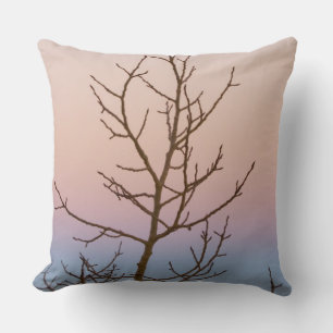 Bryce Canyon, Utah. Bare tree in front of sunset Cushion