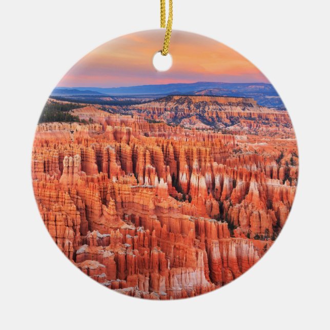 Bryce Canyon Utah National Park Ceramic Tree Decoration (Front)