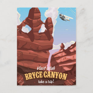 Bryce Canyon vintage travel poster Postcard