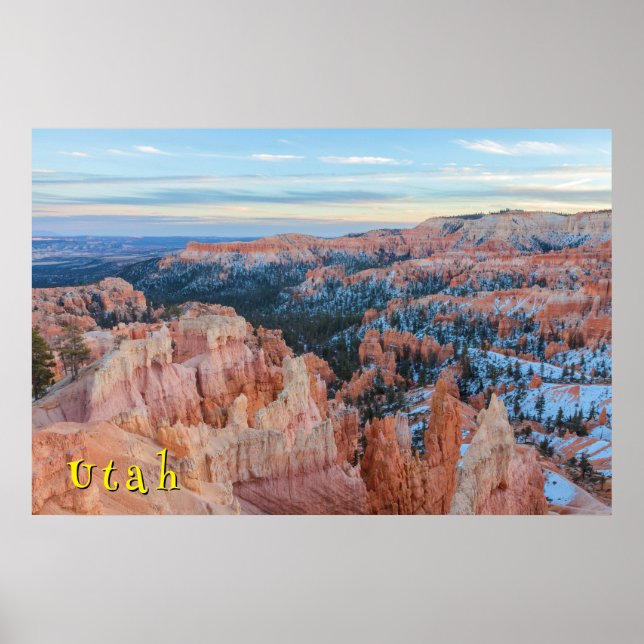 Bryce Canyon Winter Landscape  Poster (Front)