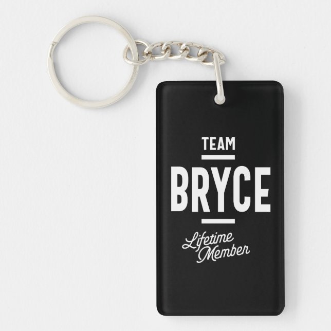 Bryce Personalised Name Birthday Gift Key Ring (Front)