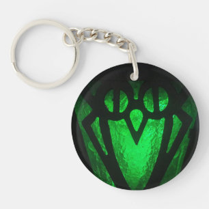 Bryn Mawr Lantern Photo Green Key Ring