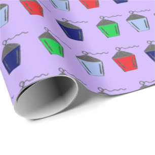 Bryn Mawr Lanterns Purple Lilac Wrapping Paper