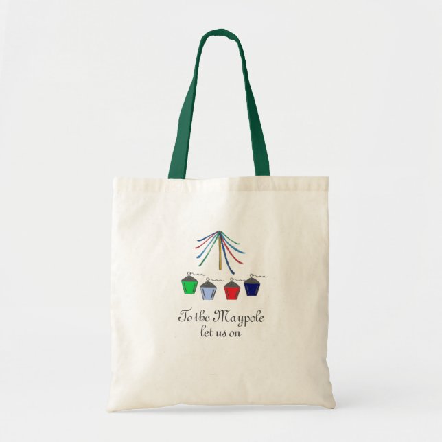 Bryn Mawr Maypole Lanterns To the Maypole Tote Bag (Front)