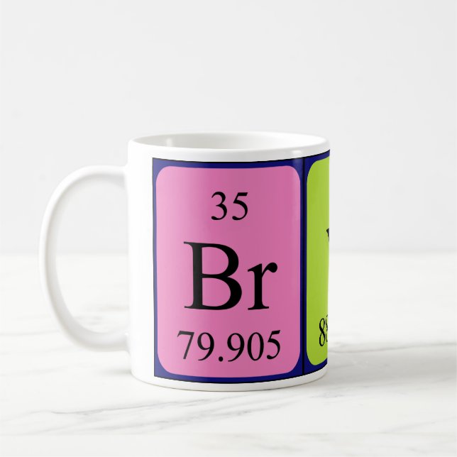 Bryn periodic table name mug (Left)