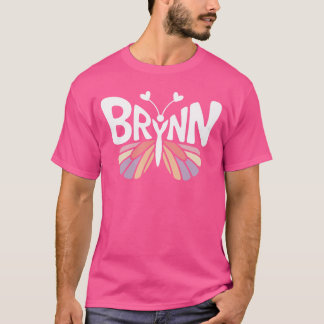Brynn Butterfly Personalized Cute Name Word Art gi T-Shirt