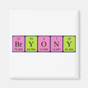 Bryony periodic table name magnet