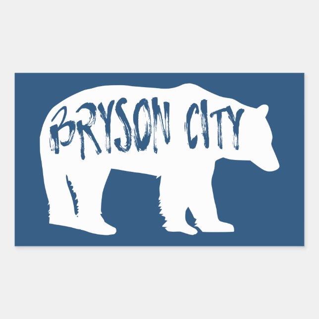 Bryson City North Carolina Bear Rectangular Sticker (Front)