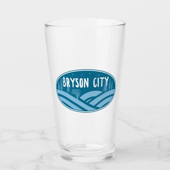 Bryson City North Carolina Outdoors Glass (Front)