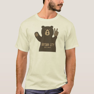 Bryson City North Carolina Peace Bear T-Shirt