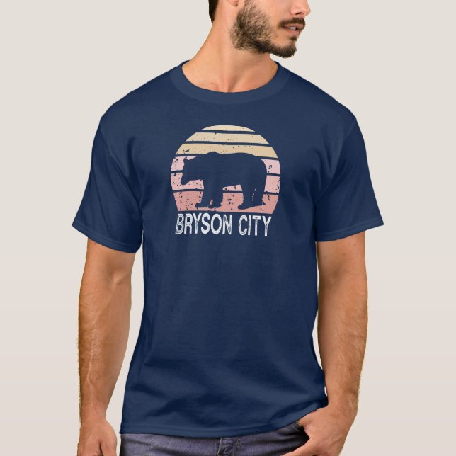 Bryson City North Carolina Retro Bear T-Shirt (Front)