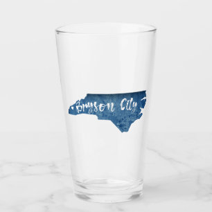 Bryson City North Carolina Wood Grain Glass
