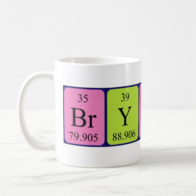 Bryson periodic table name mug (Left)