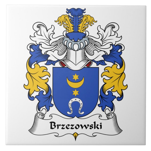 Brzezowski Family Crest Tile (Front)