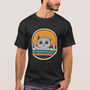 BSH Cat Sunset Design And British Shorthair T-Shirt