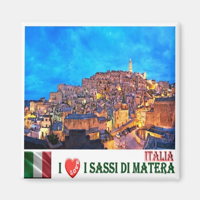 BSL018 MATERA The Sassi of Matera  I Love, Fridge Magnet (Front)