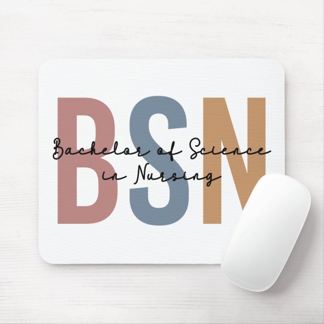 BSN Bachelor of Science in Nursing Graduation Mouse Pad (With Mouse)